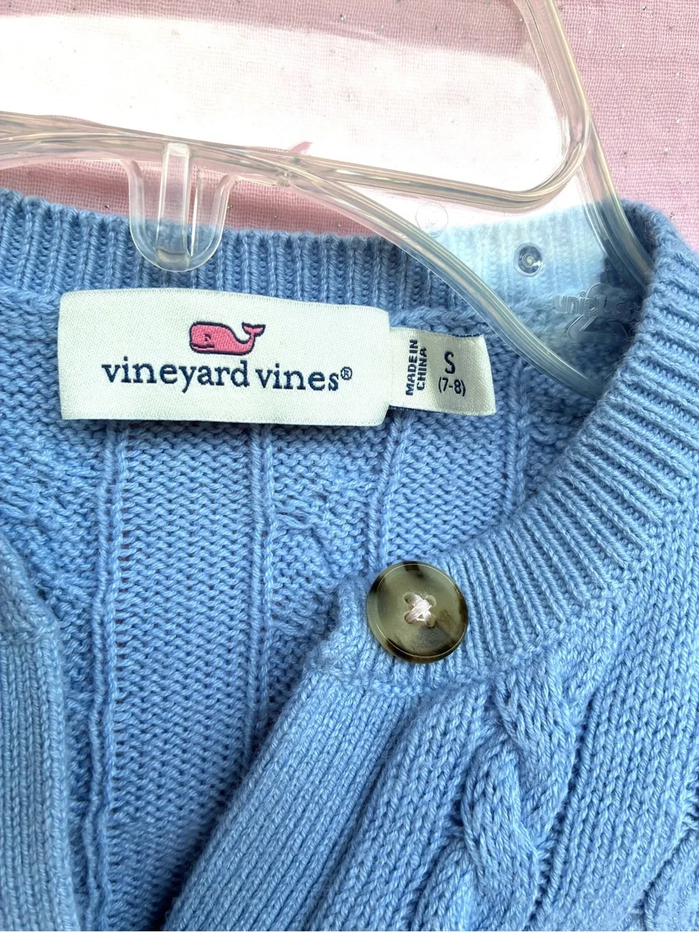 Vineyard Vines GirlS Blue Cashmere Blend Cardigan